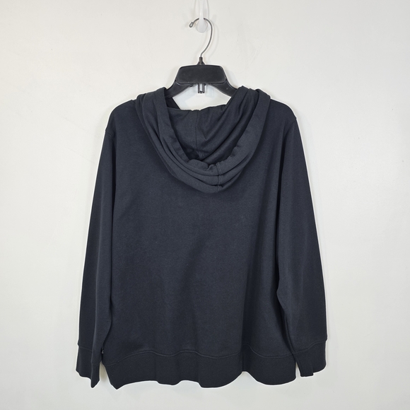 FILA Pullover Hoodie 1X Navy Fleece Logo Kangaroo Pocket - Picture 4 of 10